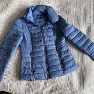Dusty Blue Puffer Jacket by LA Coalition